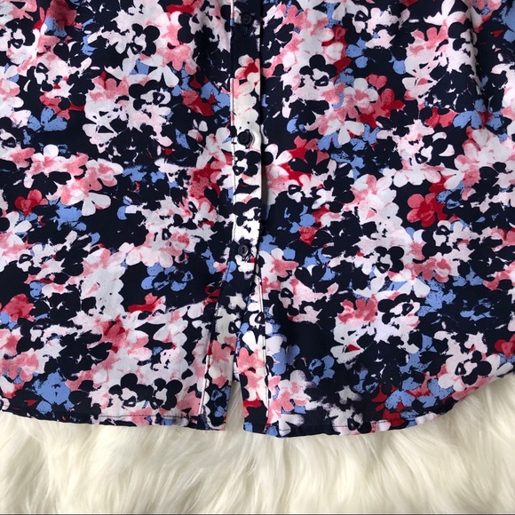 Sleeveless floral blouse with color. XL - Picture 6 of 8